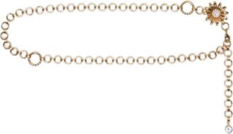 Maje Chain belt with flowers in Gold at Nordstrom, Size Medium