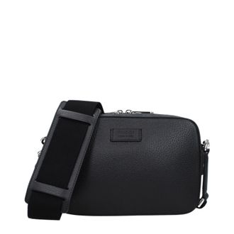 Gucci Umhängetaschen Männer Leder schwarz/Silber