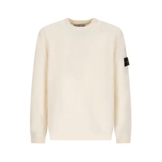 Stone Island Round-neck Knitwear, male, Beige, Size: XL Crew Neck Knit