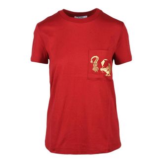 Max Mara Dames, Tops, Rood, Maat: M Katoen