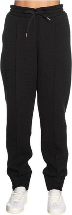 A|X Armani Exchange Broek van vloeiende stof - Dames - Sweatpants - Zwart - S - Katoen - Broeken