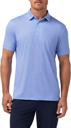 Mizzen+Main Versa Trim Fit Performance Golf Polo in Cloud Blue Tile Dot at Nordstrom, Size Large