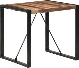 vidaXL Mesa De Comedor 80x80x75 Cm De Madera Maciza Con Acabado Sheesham