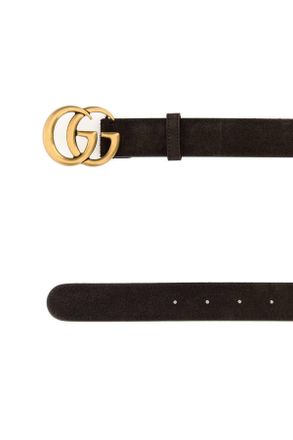 Gucci Mens Dark Brown Suede Belt Tmoro Calf Skin Cinture