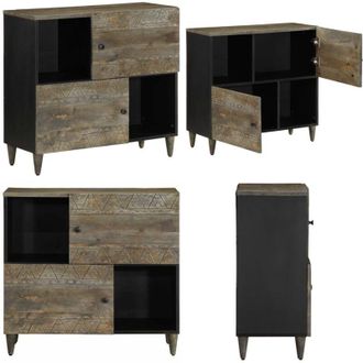 vidaXL Credenza 80x33x75 cm in Legno Massello di Mango - Credenza mango - Credenza in legno massello