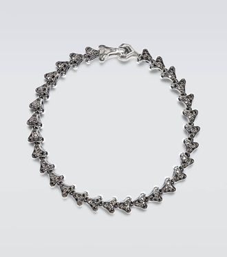 David Yurman Armory sterling silver bracelet with diamonds