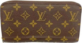Louis Vuitton Pre-owned Wallets, female, Brown, Size: ONE SIZE Pre-owned Canvas Long Wallet (bi-fold)