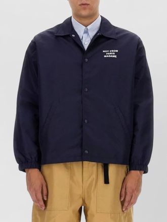 Dr&ocirc;le de Monsieur nylon single breasted coat