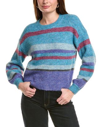 Color Block Wool-Blend Pullover