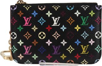 Louis Vuitton Pochette Clés Black Canvas Wallet (Pre-Owned)