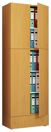 ebuy24 Ebuy24 - Armario De Oficina Vcm Xxl Con 5 Compartimentos Y Un Caj&oacute;n Armario De Archivo Moderno Con Puertas Giratorias Dimensiones Aprox. Al. 200 X An.