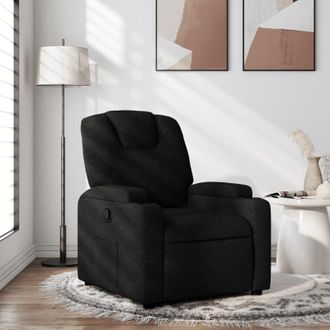 vidaXL Sill&oacute;n Reclinable De Tela Negro Vidaxl