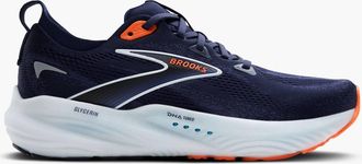 Brooks Mens Glycerin 22 Road Running Shoes In Peacoat/blue Ribbon/orange