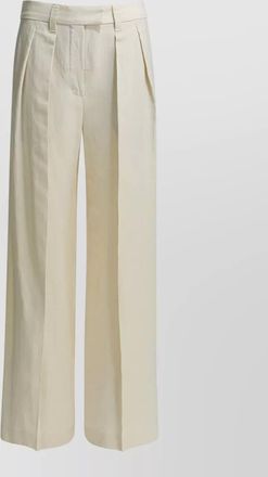 Brunello Cucinelli pleated front wide leg tailored trousers