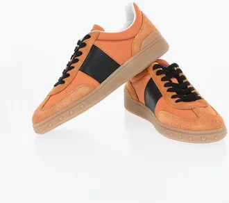 Valentino Low-top Suede Sneakers with Contrasting Side Logo size 40,5