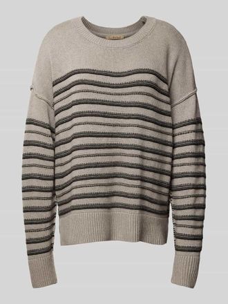 Smith & Soul Oversized Strickpullover mit Kaschmir-Anteil in Taupe, Größe XS