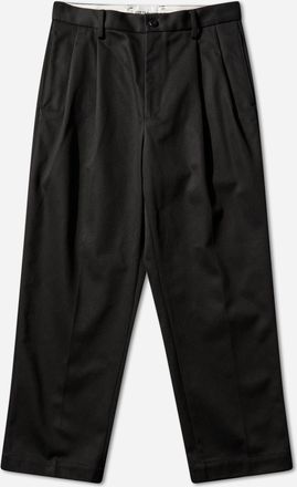 Wacko Maria Men s Double Pleated Chino Trousers (Type-1) Black