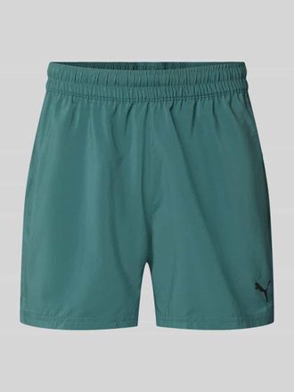 Puma Regular Fit Sportshorts mit Logo-Print Modell TAD ESSENTIALS in Dunkelgruen, Gr&ouml;&szlig;e XL