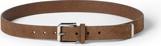 Brunello Cucinelli Reversed leather belt in Chestnut at Nordstrom, Size 120