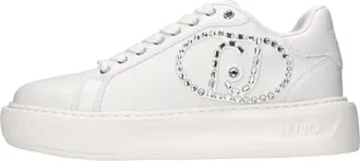 Liu Jo Schoenen, Dames, Wit, 40 EU, Leer, Rhinestone Sneakers