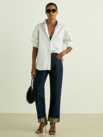 Reiss Rudi Slim Leg Jeans Cotton, Navy Blue, Size: 25