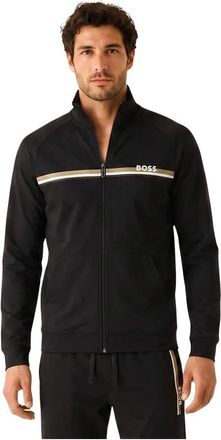 HUGO BOSS Authentic Jacket Z - Heren - Trainingsjackets - Zwart - L - Katoen - Fitness