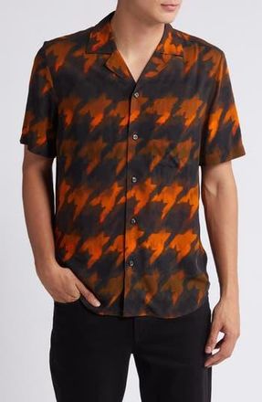 HUGO BOSS Ellino Camp Shirt in Open Orange at Nordstrom Rack, Size Small