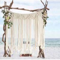 OEM Rnemitery - Tapiz De Macram&eacute; 100% Algod&oacute;n - Decoraci&oacute;n Bohemia 106,7 X 88,9 Cm - Para Paredes Y Techos - Dise&ntilde;o &Uacute;nico Hecho A Mano - Crezuo