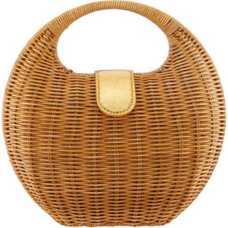 Nina Kava Rattan Handbag in Dk Natural at Nordstrom