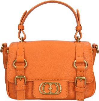 La Carrie Atena Kleine Leren Tas - Dames - Handtassen - Oranje - ONE Size - Leer - Tassen