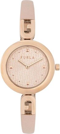 Furla Bangle Leren Horloge - Dames - Horloges - Roze - ONE Size - Leer - Accessoires