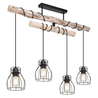 Netlighting Mina Bar Pendant Ceiling Light Matt Black 4x E27