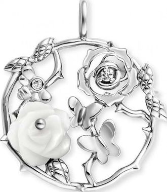 Engelsrufer Womens ERP-ROSEGARDEN-PE-ZI Ladies Rose Garden Pendant Silver Sterling - One Size
