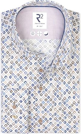 R2 Amsterdam Stijlvol Shirt voor Mannen - Heren - Casual Overhemden - Veelkleurig - XL - Overhemden