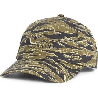 AllSaints Nova Camo Baseball Cap in Green Multi at Nordstrom Rack