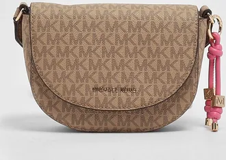 Michael Kors Borsa in cotone spalmato a grana con monogram MK stampato