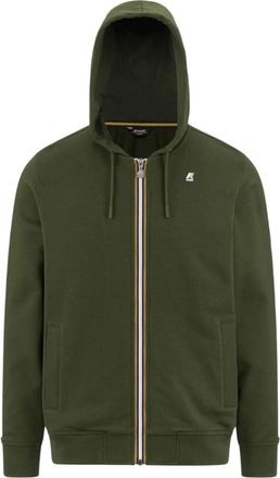 K-Way Hooded Sweater met Rits - Heren - Vesten met rits - Groen - M - Katoen - Hoodies & sweatvesten