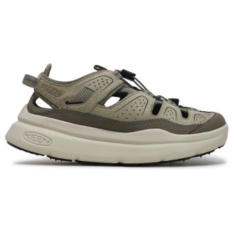Keen WK450 Synthetic Textile Womens Comfort Sandals - Plaza Taupe Black - Size:UK 6.5