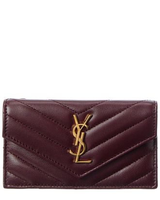 Saint Laurent Cassandre Leather Card Case