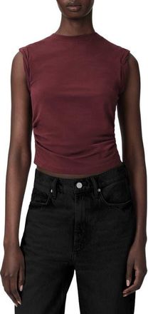 AllSaints West Side Ruched Tank in Burnt Red at Nordstrom, Size X-Small