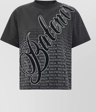 Balenciaga cursive cotton t-shirt