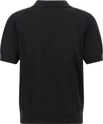 HUGO BOSS Merino Wool Polo - Black