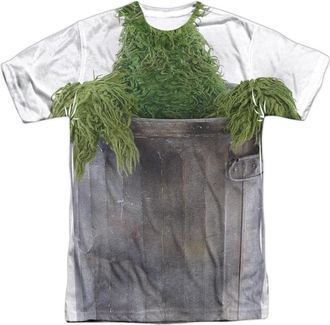 Gildan Sesame Street Oscar Costume Short Sleeve Adult Poly Crew T-Shirt