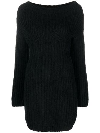 Dsquared2 Off-shoulder mini-jurk - Zwart