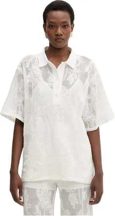 Isabelle Blanche Tops, Dames, Wit, M, Katoen, Top