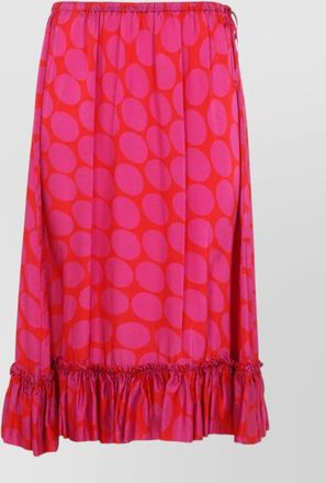 Dries Van Noten samila midi skirt polka dots ruffled hem