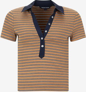Veronica Beard Gestreiftes Jersey-Polohemd Kearney