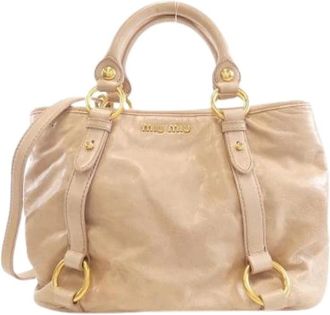 Miu Miu Pre-owned Handbags, female, Beige, Size: ONE SIZE Pre-owned Handbag