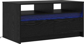 vidaXL Coffee Table Black Oak 90 x 50 x 45 cm Engineered Wood vidaXL