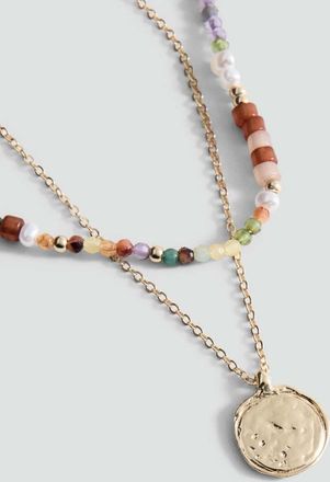 Mango Set 2 collane combinate oro - Donna - Taglia unica - MANGO